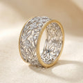 Bague raffinée en argent et or