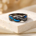 Bague en argent à sertissage torsadé