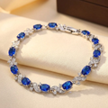 Bracelet en argent avec lien floral Sapphire