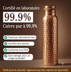 Bouteille en cuivre pur de Rose