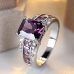 Améthystes sertis en argent