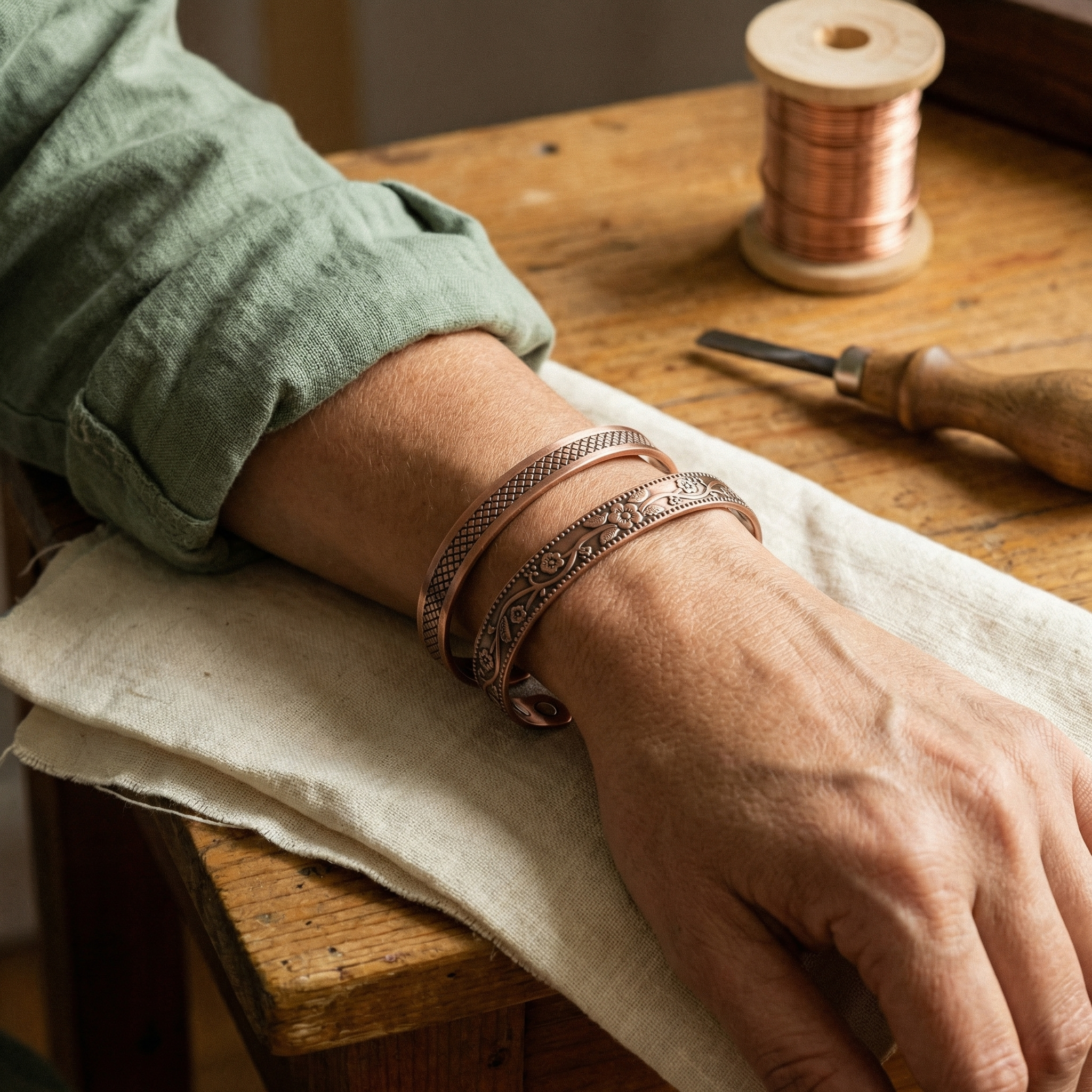 Ensemble en cuivre Forge de Rose
