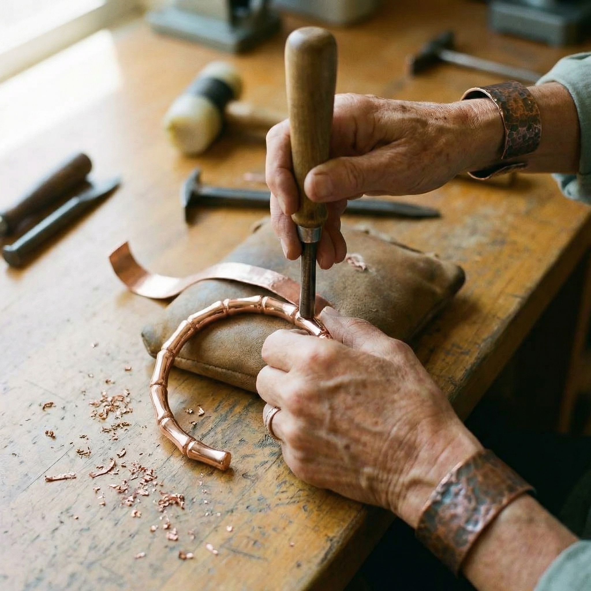 Bracelet en cuivre Bosquet de Rose