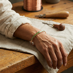 Bracelet en jade et cuivre de Rose