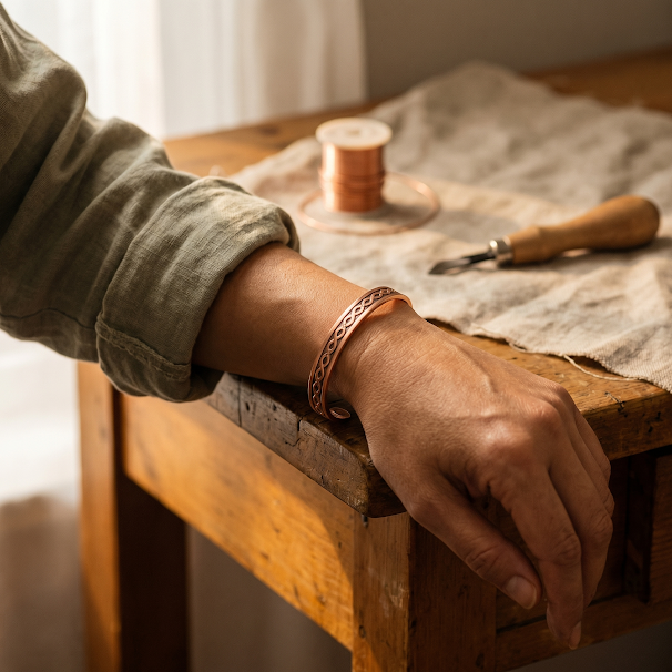 Bracelet en cuivre Moderne de Rose