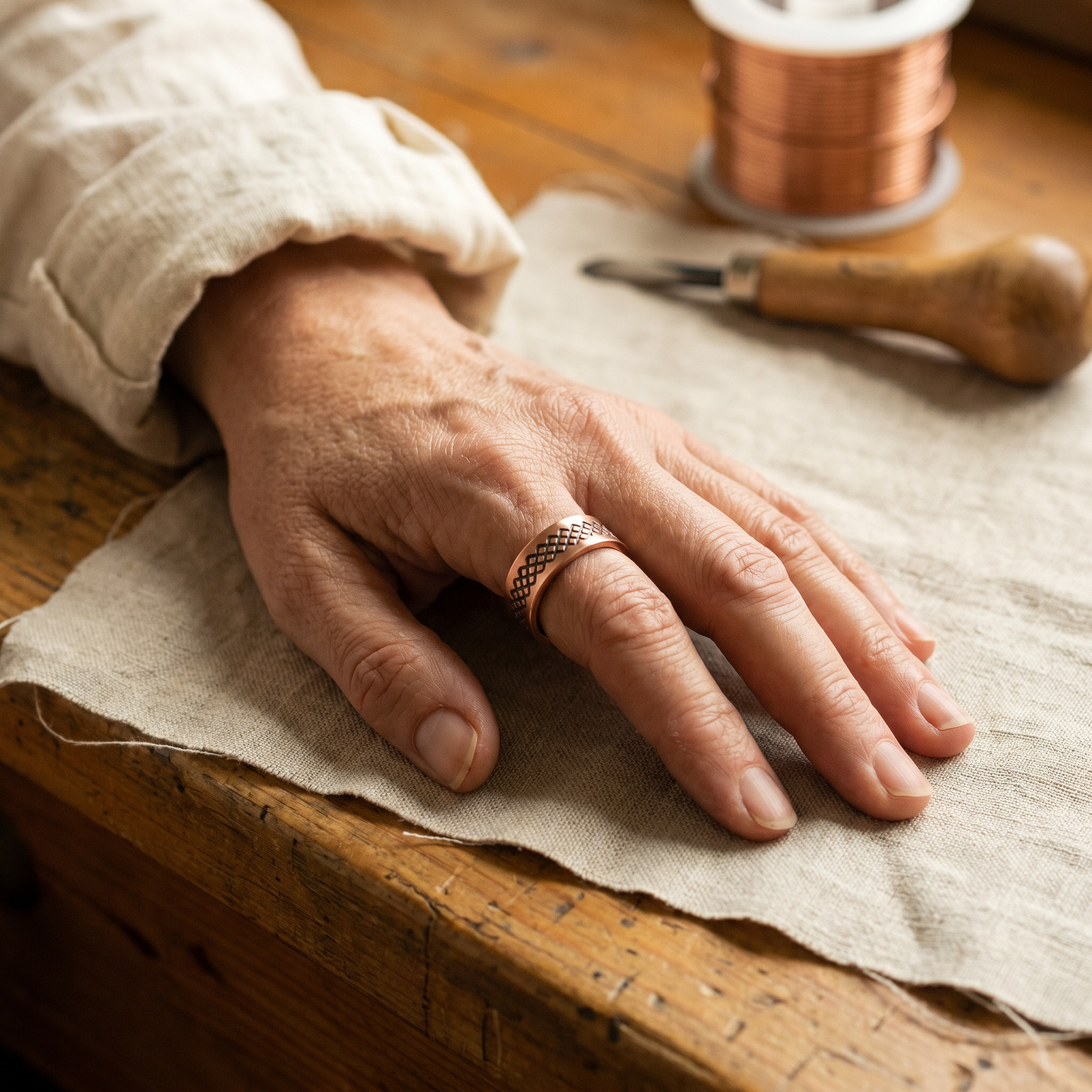 Bague en cuivre Sauvage de Rose