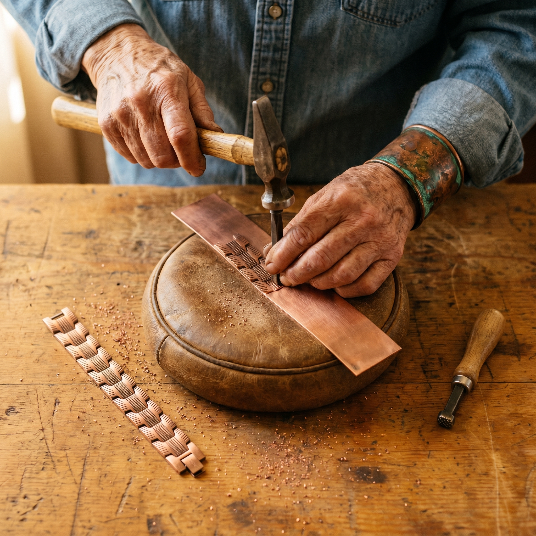 Bracelet en cuivre Crag de Rose