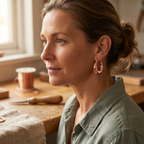 Boucles d'oreilles en cuivre Marne de Rose
